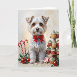 Tarjeta de felicitación para los Navidades de perr