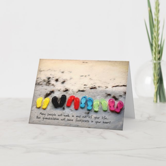 Tarjeta de felicitación para los nietos o los (Anverso)