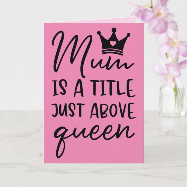 Tarjeta de felicitación para Mamá; cumpleaños de m (Orquídea)