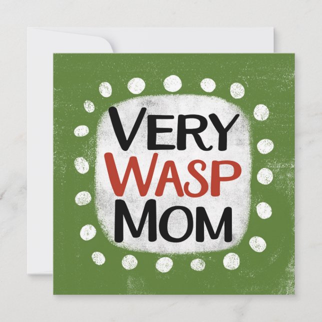 Tarjeta de Felicitación para Mamá Muy Avispa (Anverso)