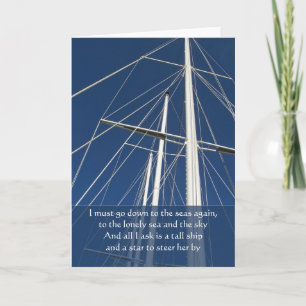 Tarjeta de felicitación para manipulación de barco