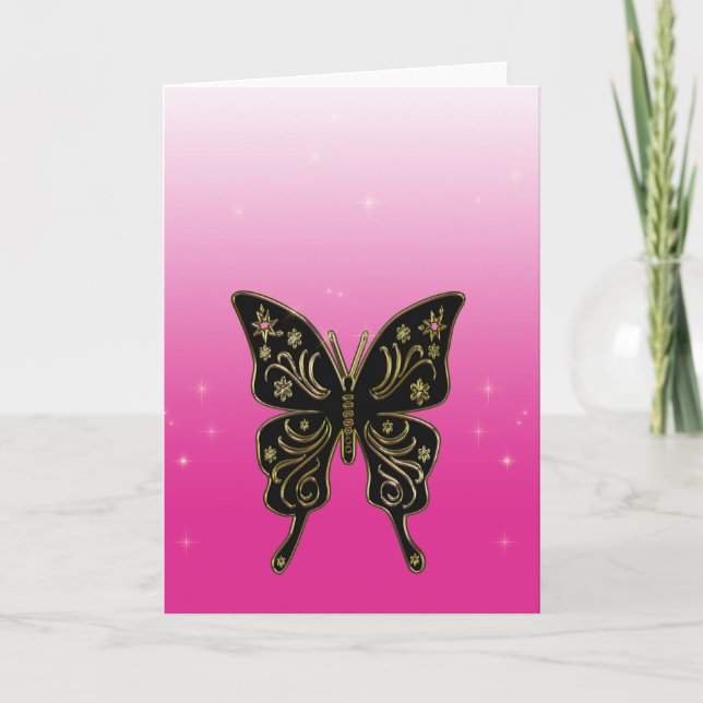 Tarjeta de felicitación para mariposa (Anverso)
