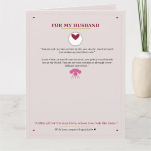 Tarjeta de Felicitación para mi Esposo - Amor & Ag