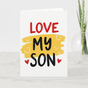 Tarjeta de Felicitación para Mi Hijo