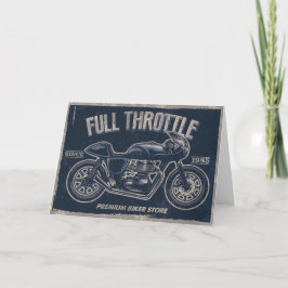 Tarjeta de felicitación para motocicletas Vintage