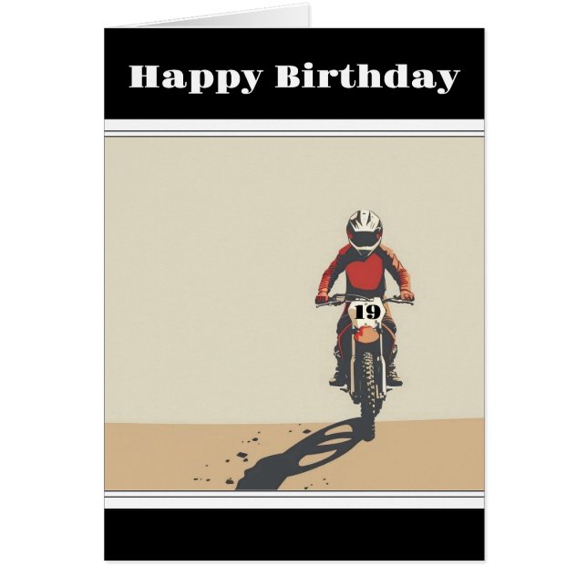 Tarjeta de felicitación para motociclistas de suci (Frente)