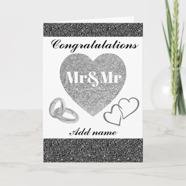 Tarjeta de felicitación para mr&mr de bonitos pers (Anverso)