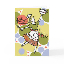 Tarjeta de Felicitación para Mujer que ama Cocinar