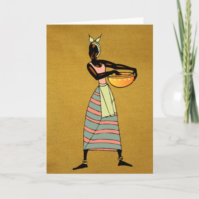 Tarjeta de felicitación para mujeres de África (Anverso)