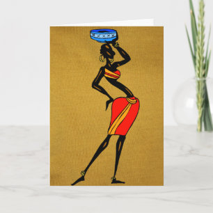 Tarjeta de felicitación para mujeres de África