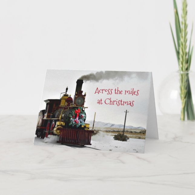 Tarjeta de felicitación para Navidades a través de (Anverso)