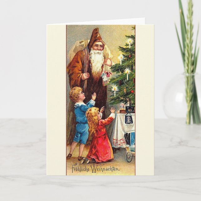 Tarjeta de felicitación para Navidades alemanes de (Anverso)