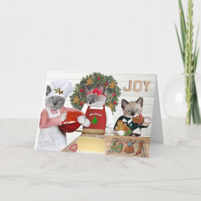 Tarjeta de felicitación para navidades Cookie Kitt (Anverso)
