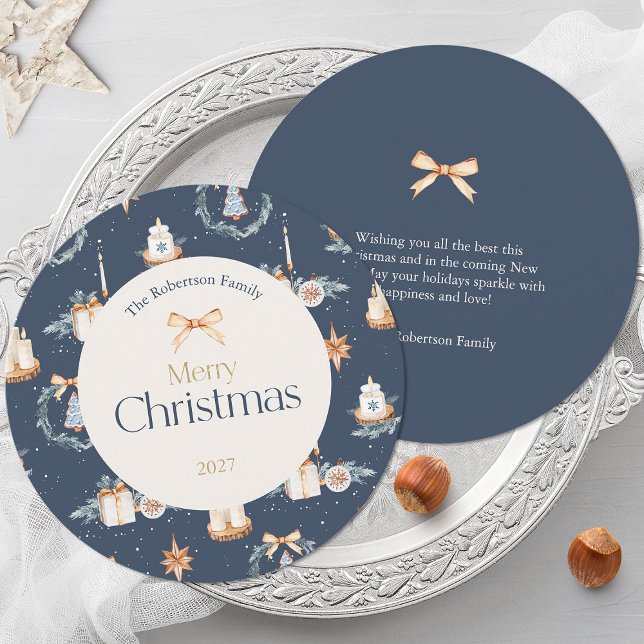 Tarjeta de felicitación para Navidades de acuarela (Subido por el creador)