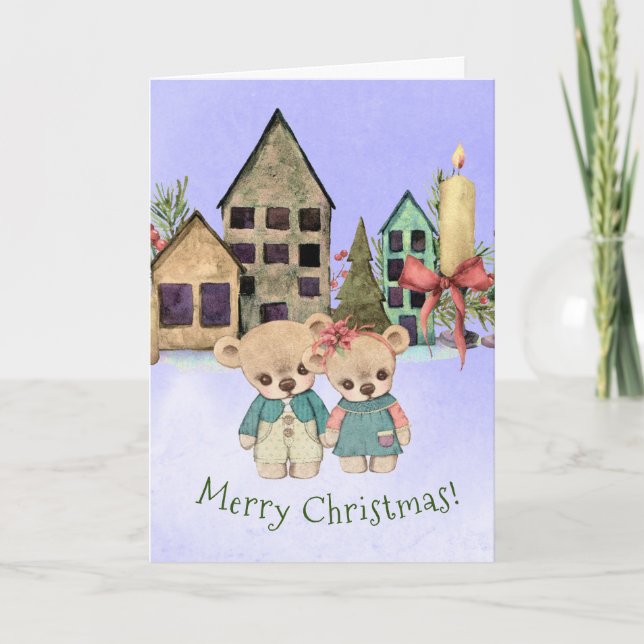 Tarjeta de felicitación para Navidades de Bears (Anverso)