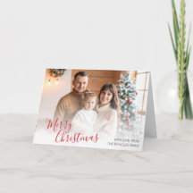 Tarjeta de felicitación para Navidades de familia 