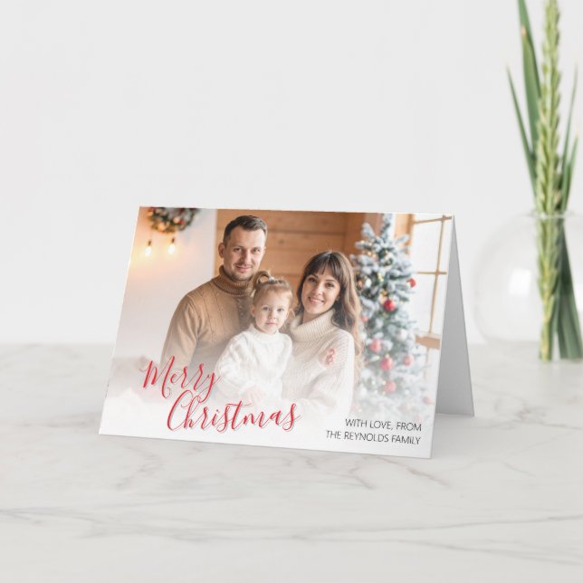 Tarjeta de felicitación para Navidades de familia  (Anverso)