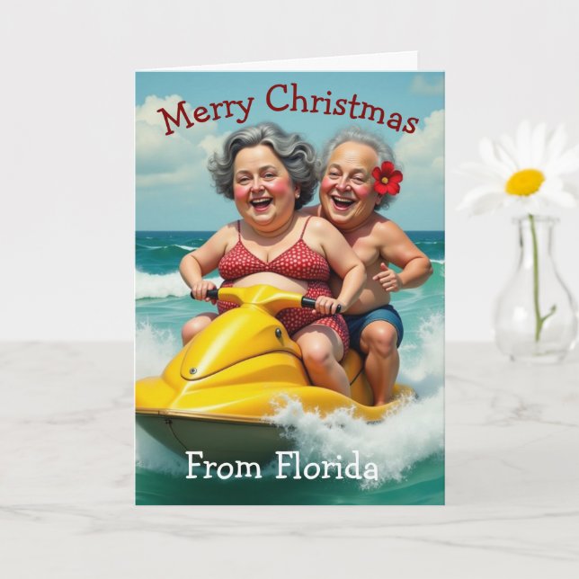 Tarjeta de felicitación para Navidades de Florida (Planta pequeña)