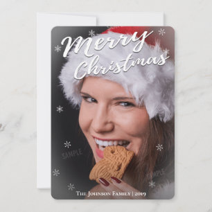 Tarjeta de felicitación para Navidades de foto con