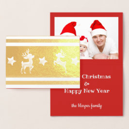 Tarjeta de felicitación para Navidades de foto de