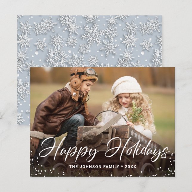 Tarjeta de felicitación para Navidades de fotograf (Anverso / Reverso)