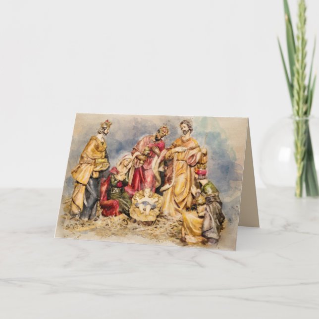 Tarjeta de felicitación para Navidades de la escen (Anverso)