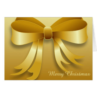 Tarjeta de felicitación para Navidades de Oro Bow