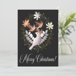 Tarjeta de felicitación para Navidades de pájaro p