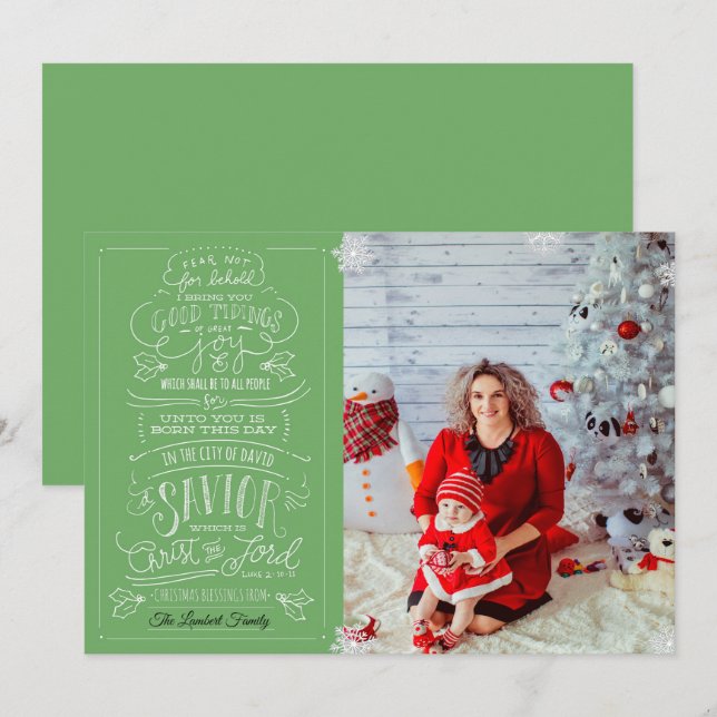 Tarjeta de felicitación para Navidades de pasaje L (Anverso / Reverso)