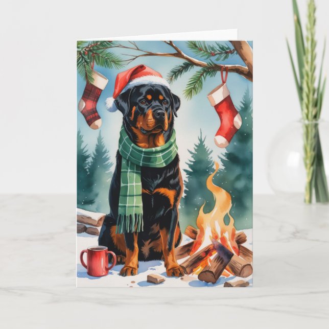 Tarjeta de felicitación para Navidades de perro de (Anverso)