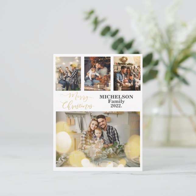 Tarjeta de felicitación para Navidades de Personal (Anverso de pie)