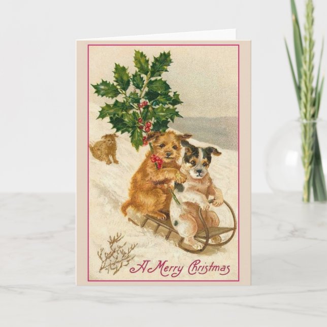 Tarjeta de felicitación para Navidades de pipa de  (Anverso)
