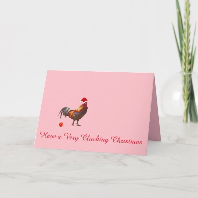 Tarjeta de felicitación para Navidades de pollo (Anverso)