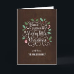 Tarjeta de felicitación para Navidades de tipo de<br><div class="desc">Celebre la temporada con esta moderna y elegante tarjeta de vacaciones de Berry Berry Sweet.</div>