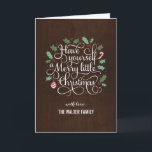 Tarjeta de felicitación para Navidades de tipo de<br><div class="desc">Celebre la temporada con esta moderna y elegante tarjeta de vacaciones de Berry Berry Sweet.</div>