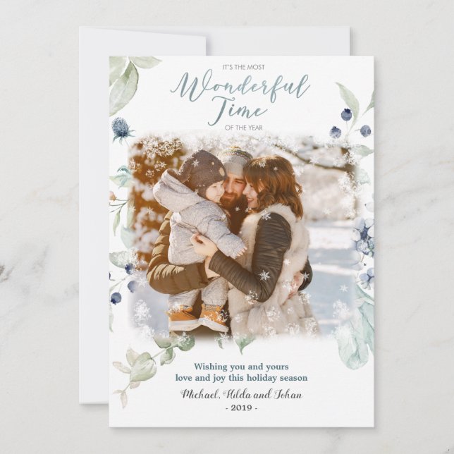 Tarjeta de felicitación para Navidades de vacacion (Anverso)