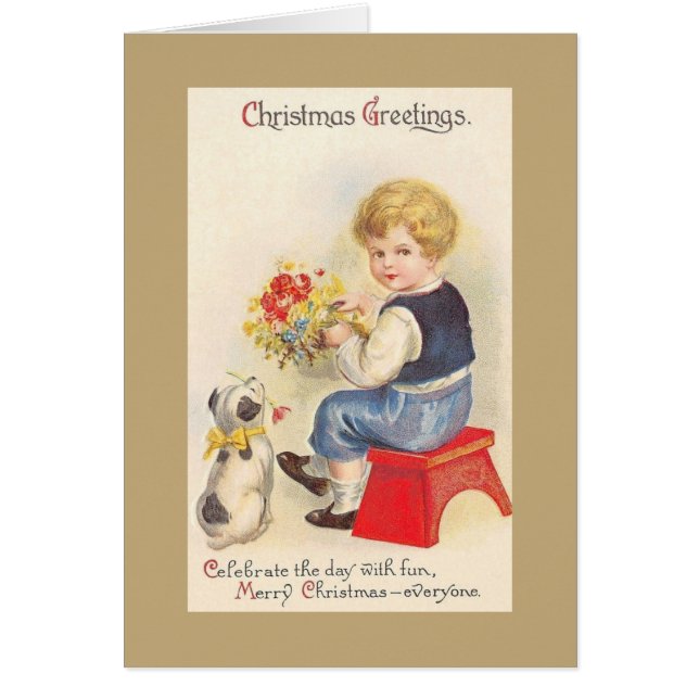 Tarjeta de felicitación para Navidades de Victoria (Frente)