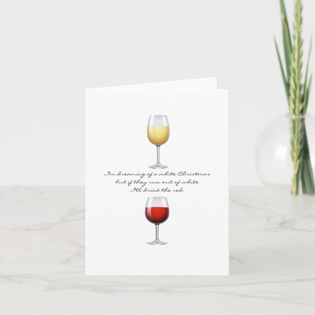 Tarjeta de felicitación para Navidades de vino (Anverso)