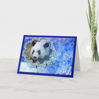 Tarjeta de felicitación para Navidades del oso pan