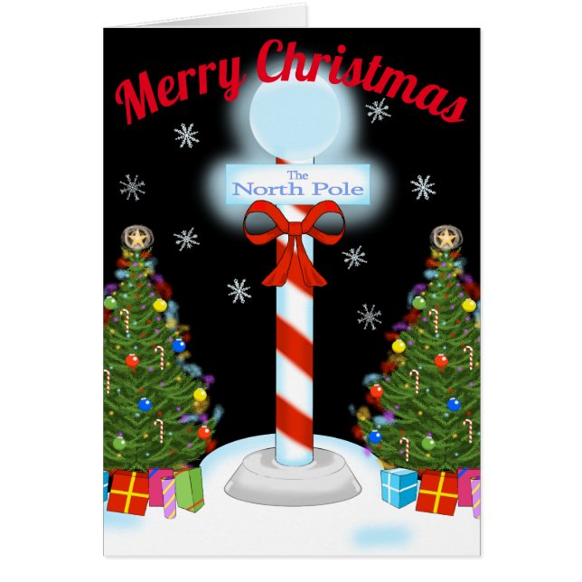 Tarjeta de felicitación para Navidades del Polo No (Frente)