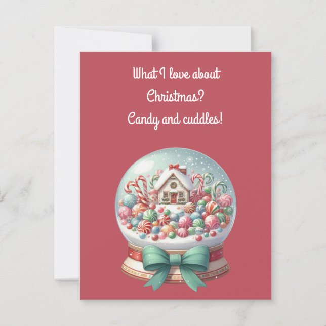 Tarjeta de felicitación para Navidades dulces de i (Anverso)