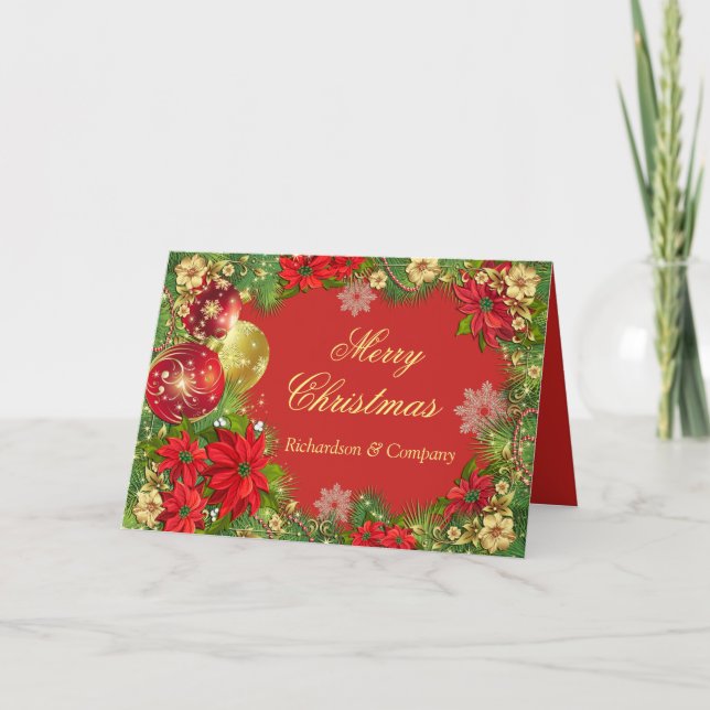 Tarjeta de felicitación para Navidades empresarial (Anverso)