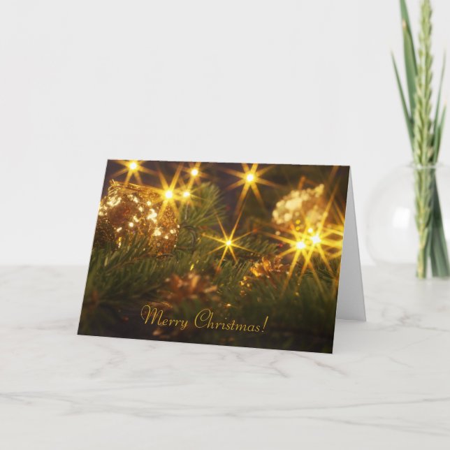 Tarjeta de felicitación para Navidades esparkling (Anverso)