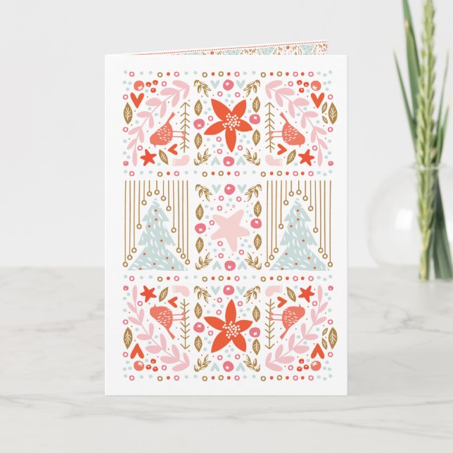 Tarjeta de felicitación para Navidades plegados de (Anverso)