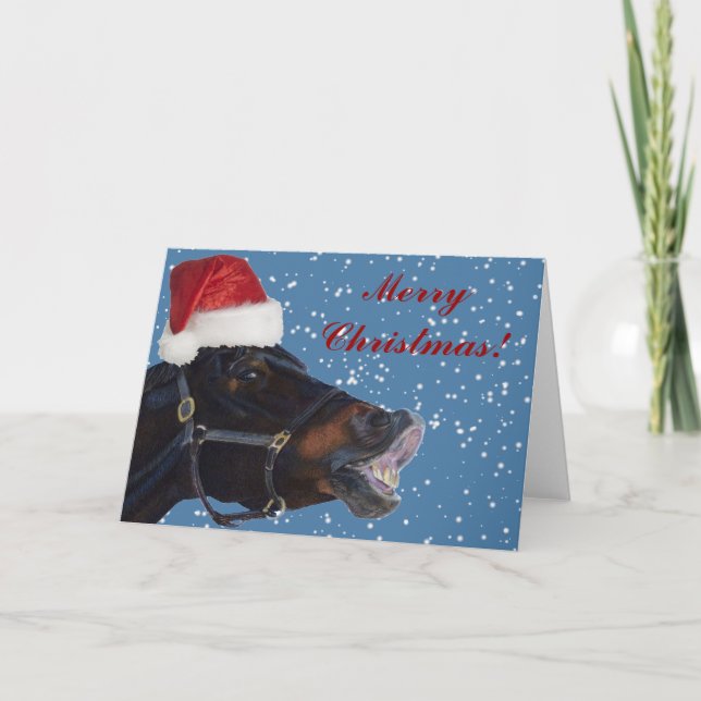 Tarjeta de felicitación para Navidades Pony (Anverso)