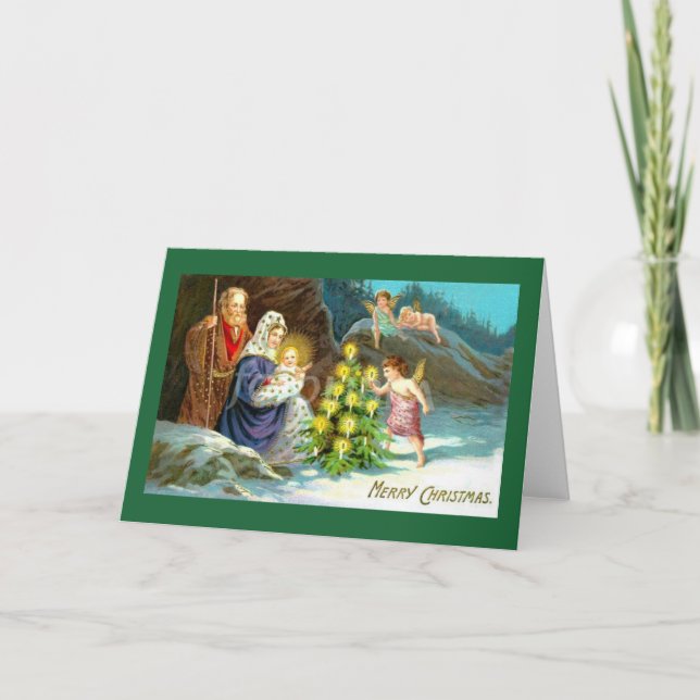 Tarjeta de felicitación para Navidades religiosos  (Anverso)