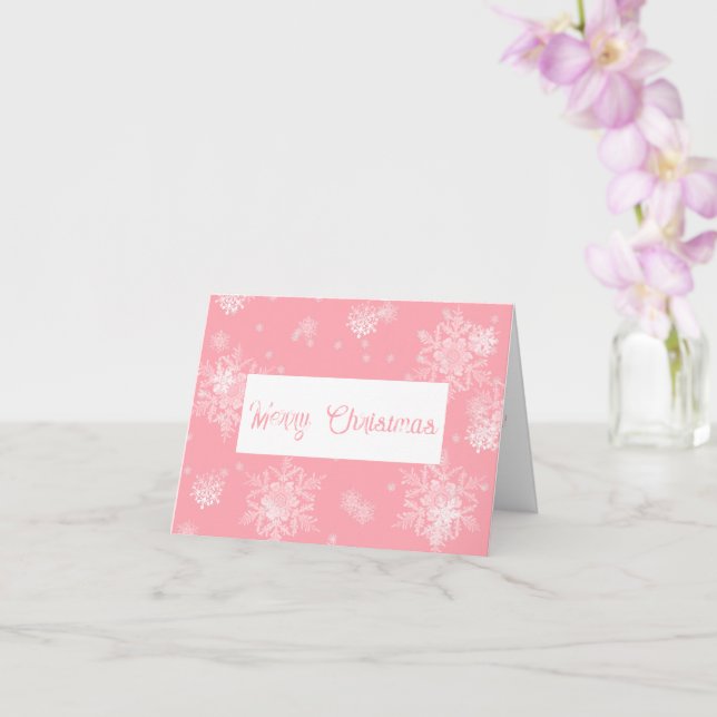 Tarjeta de felicitación para Navidades rosados con (Orquídea)