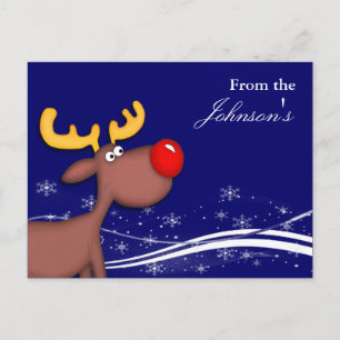 Tarjeta de felicitación para Navidades Rudolf
