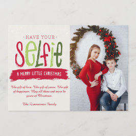 Tarjeta de felicitación para Navidades selfie