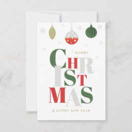 Tarjeta de felicitación para Navidades sencilla y 